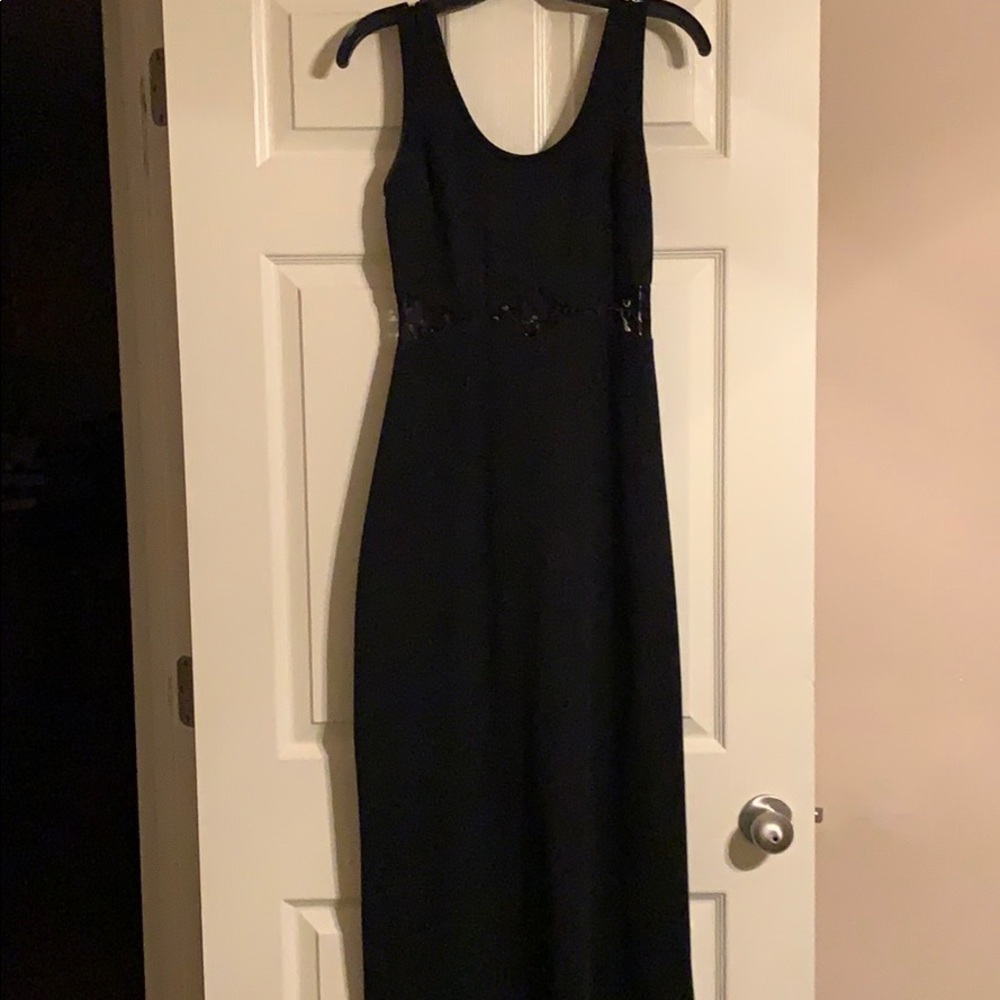 Black see through middle dress